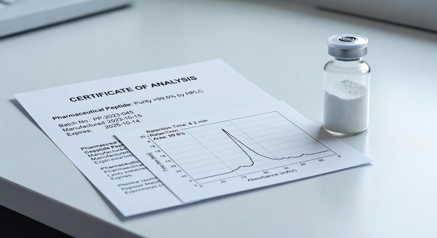 Certificate of Analysis with HPLC chromatogram