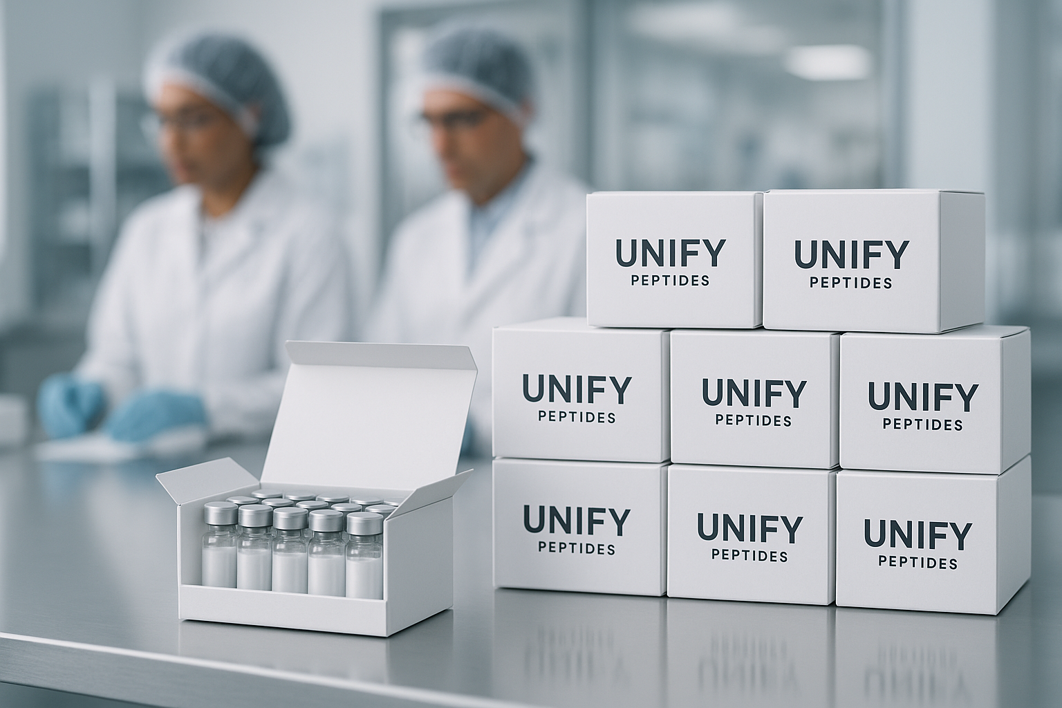 Peptide order being prepared for shipping